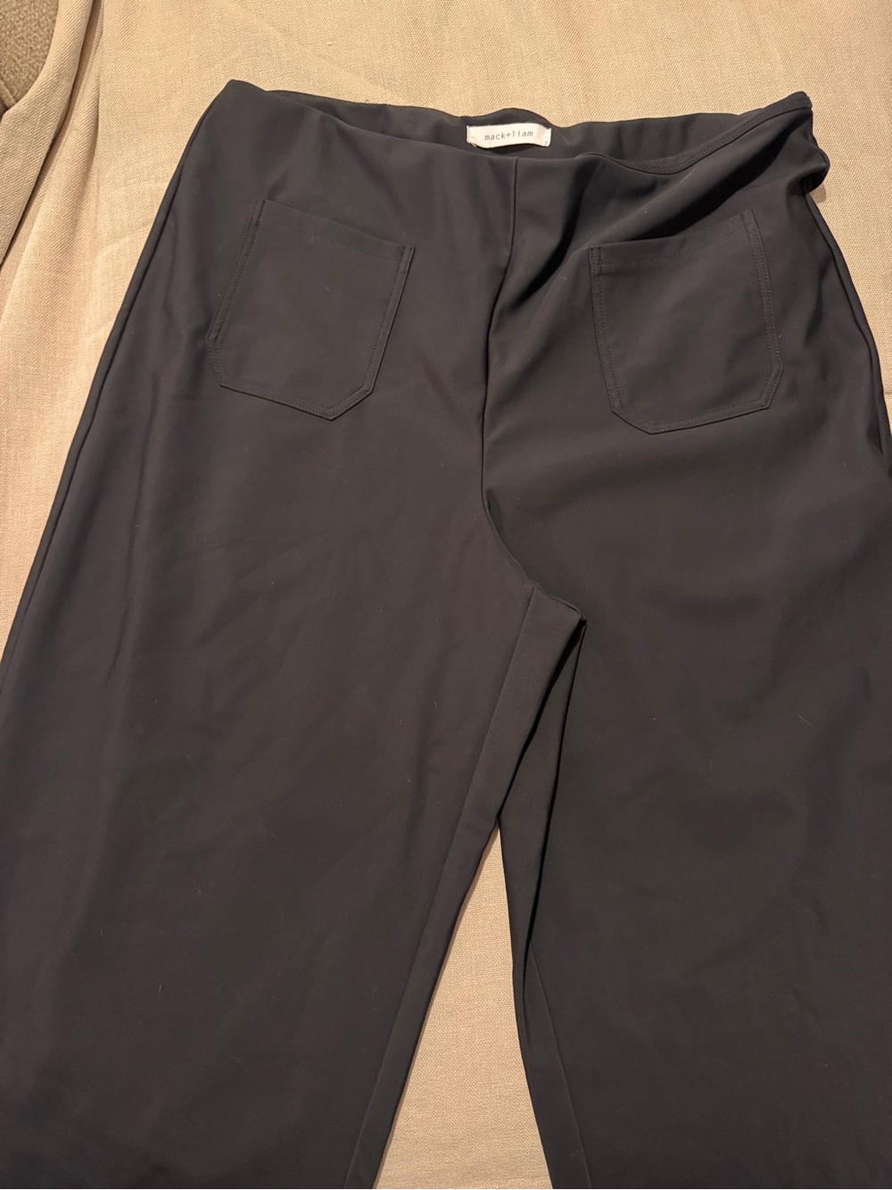 Mack + Liam - Black Wide-Leg Front-Pocket Pull-On Pants - Womens - 16